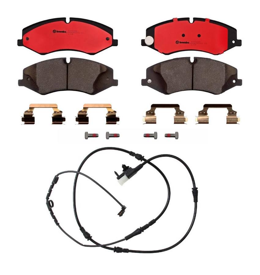 Land Rover Brakes Kit - Brembo Pads Front (Ceramic) (with Sensor) LR051626 - Brembo 2128902KIT